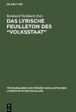 Das Lyrische Feuilleton des "Volksstaat"