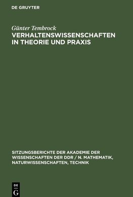 Verhaltenswissenschaften in Theorie und Praxis