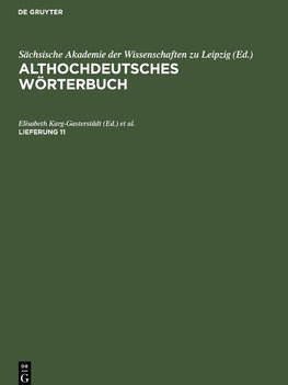 Althochdeutsches Wörterbuch, Lieferung 11, Althochdeutsches Wörterbuch Lieferung 11