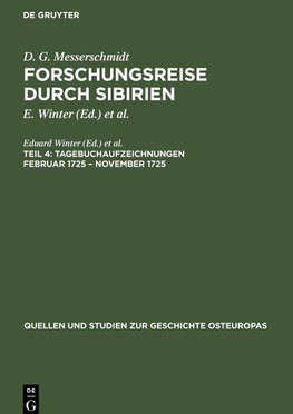 Forschungsreise durch Sibirien, Teil 4, Tagebuchaufzeichnungen Februar 1725 - November 1725