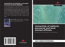 Immunities of national, provincial and local elected officials