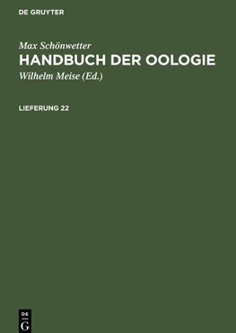 Handbuch der Oologie, Lieferung 22, Handbuch der Oologie Lieferung 22