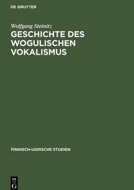 Geschichte des wogulischen Vokalismus