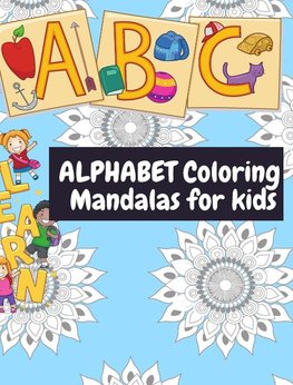 Alphabet coloring Mandala