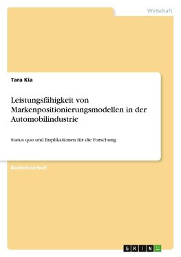 Leistungsfähigkeit von Markenpositionierungsmodellen in der Automobilindustrie