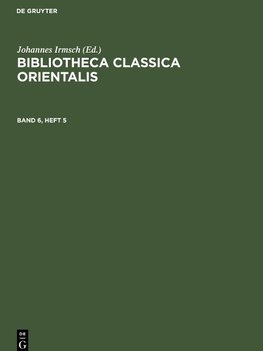 Bibliotheca Classica Orientalis, Band 6, Heft 5, Bibliotheca Classica Orientalis Band 6, Heft 5