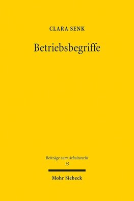 Betriebsbegriffe