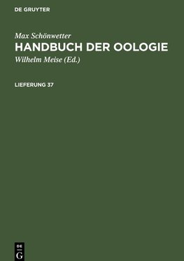 Handbuch der Oologie, Lieferung 37, Handbuch der Oologie Lieferung 37