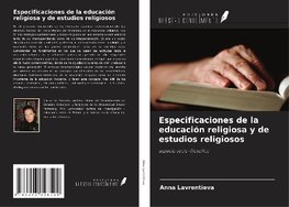 Especificaciones de la educación religiosa y de estudios religiosos