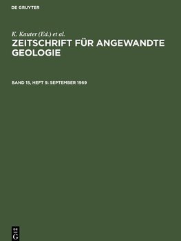 Zeitschrift für Angewandte Geologie, Band 15, Heft 9, September 1969