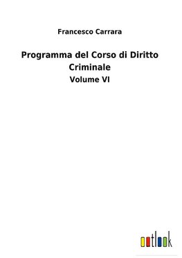 Programma del Corso di Diritto Criminale