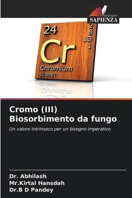 Cromo (III) Biosorbimento da fungo