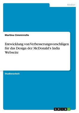 Entwicklung von Verbesserungsvorschlägen für das Design der McDonald's India Webseite