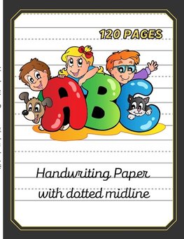 Handwriting paper with dotted midline-8.5"x11" 120 pages