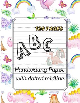 ABC Handwriting paper with dotted midline.