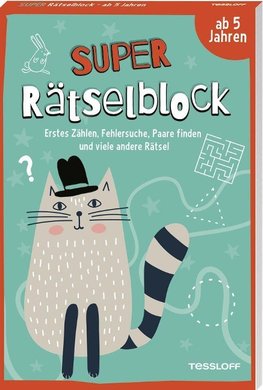 Super Rätselblock ab 5 Jahren.Erstes Zählen, Fehlersuche, Paare finden und viele andere Rätsel