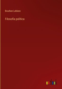 Filosofía política