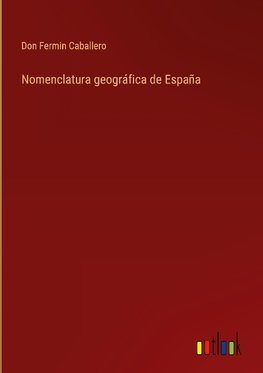 Nomenclatura geográfica de España