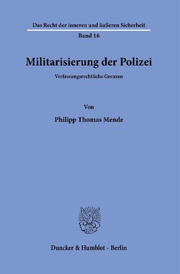 Militarisierung der Polizei.