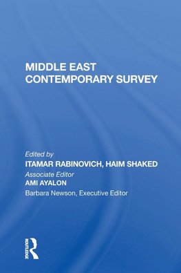 Middle East Contemporary Survey, Volume Xi, 1987