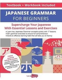 Japanese Grammar for Beginners Textbook + Workbook Included