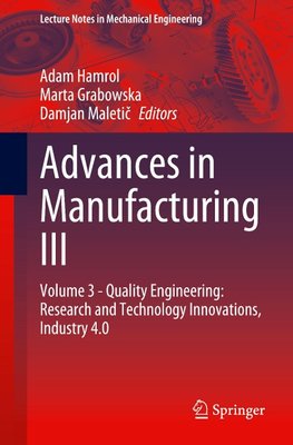 Advances in Manufacturing III