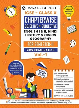 Oswal-Gurukul Chapterwise Objective + Subjective Vol I for English I, English II, Hindi, Civics, History & Geography