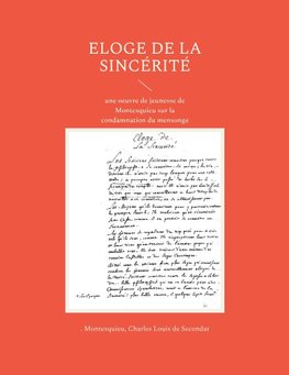 Eloge de la sincérité