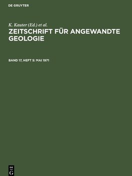 Zeitschrift für Angewandte Geologie, Band 17, Heft 5, Mai 1971