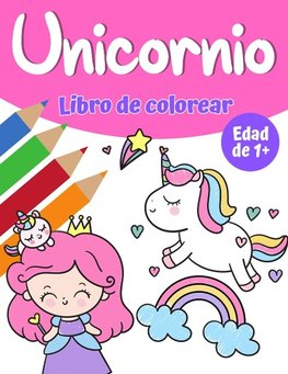 Libro de colorear mágico de unicornio para niñas 1+