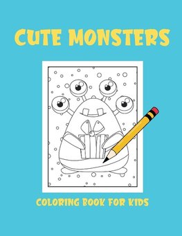 Cute monsters coloring book for kids