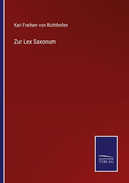 Zur Lex Saxonum