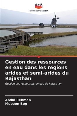 Gestion des ressources en eau dans les régions arides et semi-arides du Rajasthan