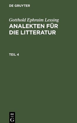 Analekten für die Litteratur, Teil 4, Analekten für die Litteratur Teil 4