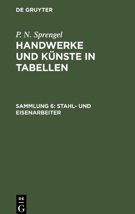 Handwerke und Künste in Tabellen, Sammlung 6, Stahl- und Eisenarbeiter