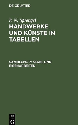 Handwerke und Künste in Tabellen, Sammlung 7, Stahl und Eisenarbeiten