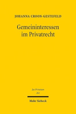 Gemeininteressen im Privatrecht