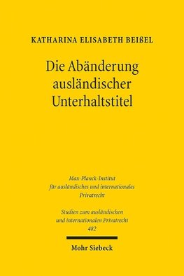 Die Abänderung ausländischer Unterhaltstitel