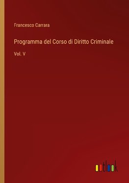 Programma del Corso di Diritto Criminale