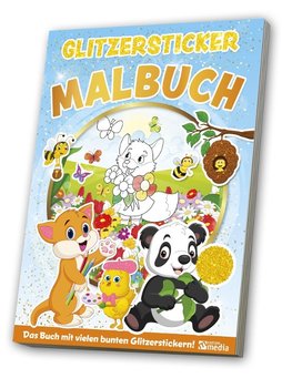 Glitzersticker XXL-Malbuch Lernspaß im Frühling