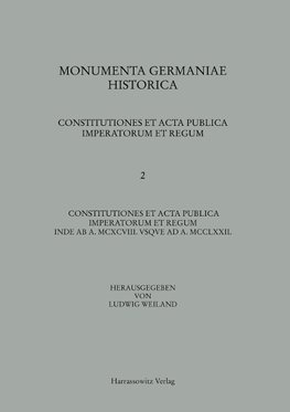 Constitutiones et acta publica imperatorum et regum (1198-1272)