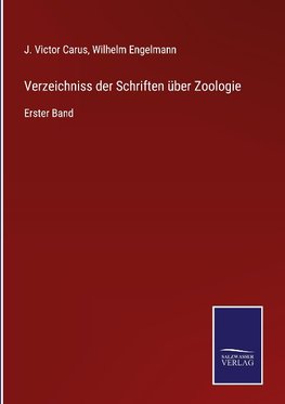 Verzeichniss der Schriften über Zoologie