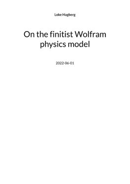 On the finitist Wolfram physics model