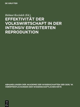 Effektivität der Volkswirtschaft in der intensiv erweiterten Reproduktion