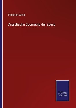 Analytische Geometrie der Ebene