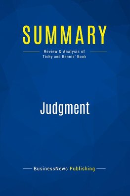 Summary: Judgment