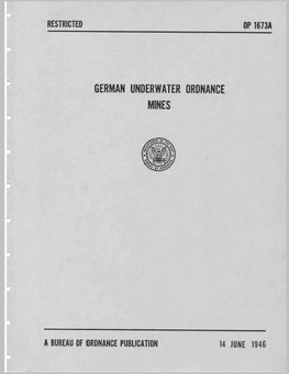 German Underwater Ordnance Mines (Kriegsmarine Technical Studies)