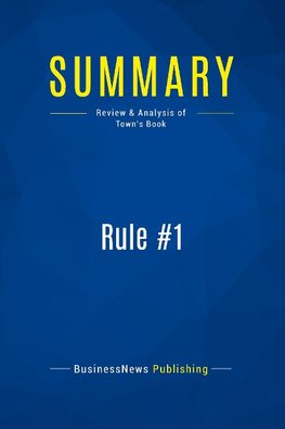 Summary: Rule #1