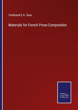 Materials for French Prose Composition