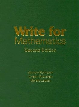 Rothstein, A: Write for Mathematics